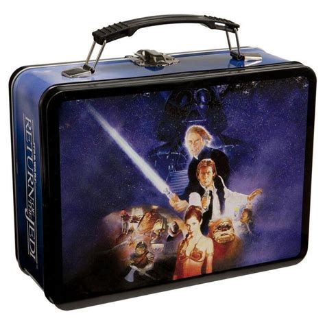 return of the jedi metal lunch box values|star wars metal lunch box.